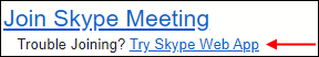 Try Skype Web App
